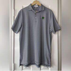 Peter Millar Blue and White Polo Shirt Golf Polo Shirt